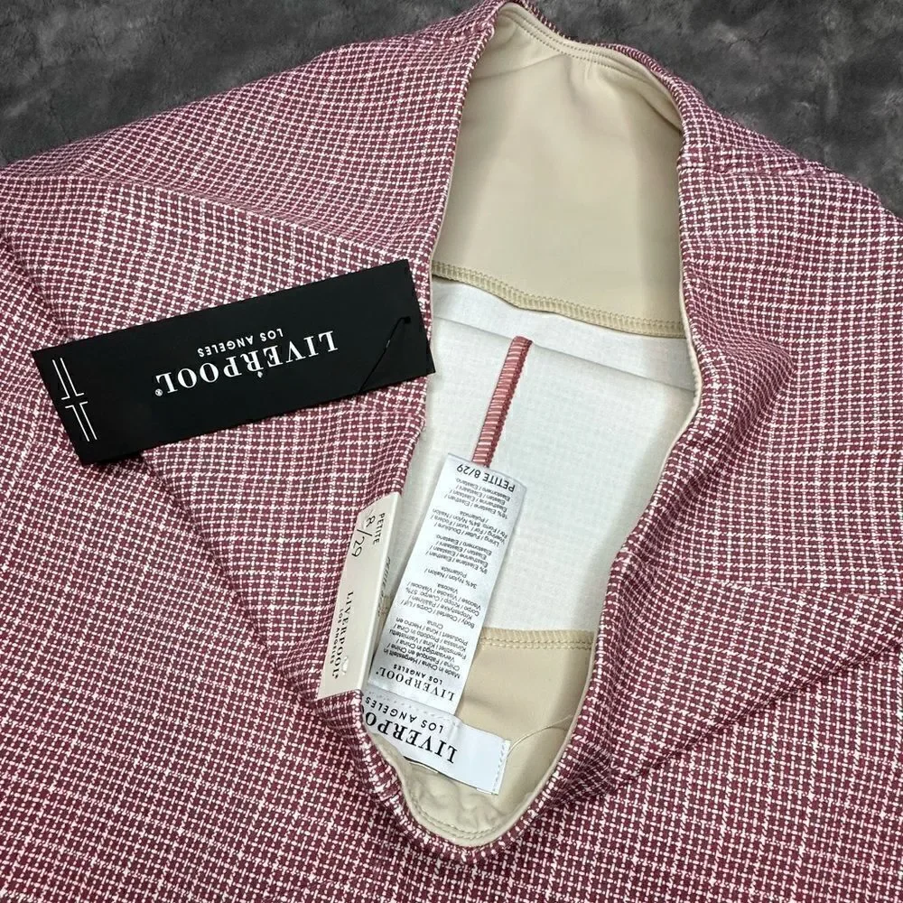 NWTs Liverpool Plaid Pencil Skirt Size 8 Petite